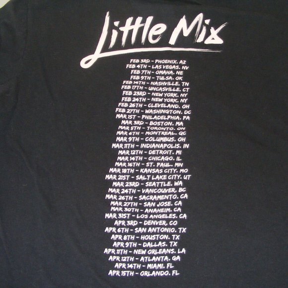 LITTLE MIX Concert Tshirt, M, Girl group, Black SS - Picture 6 of 9